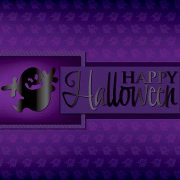 Ghost halloween card in vector format. Stock Illustration