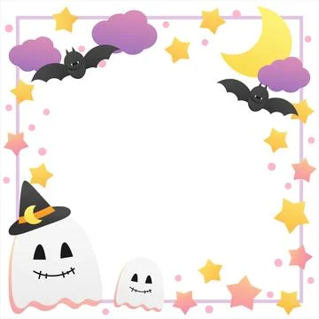 Ghost halloween frame 1 Stock Illustration