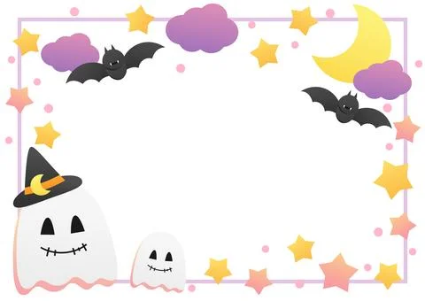 Ghost halloween frame 2 Stock Illustration