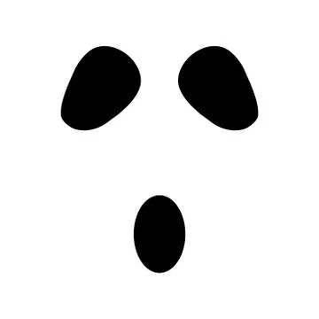 Ghost halloween icon face vector isolated on white background Stock Illustration