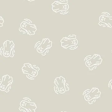 Ghost halloween line seamless pattern Illustrazione stock