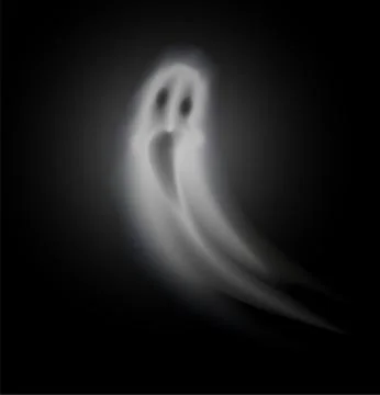 Ghost of Halloween Poltergeist Isolated Vector Stock Illustration