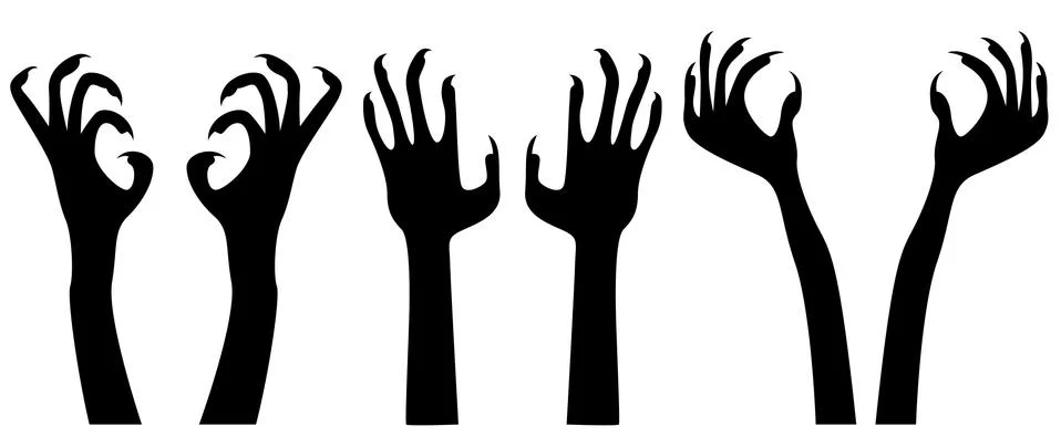 Ghost hands Stock Illustration