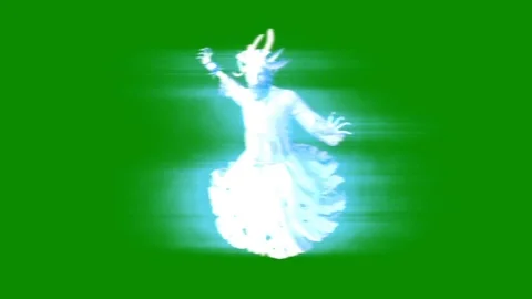 Ghost Hangman Horror Front Green Screen 3D Rendering Stock Footage 87295676