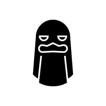 Ghost head icon, vector illustration, black sign on isolated background Stock Illustration