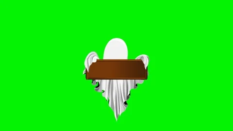 Ghost holding a board with space text area Stock Footage 246927789