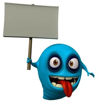 Ghost holding placard Stock-Illustration