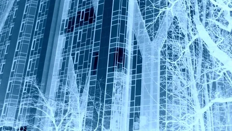Ghost House At Wind On The Frontal View Stock Footage 84104327
