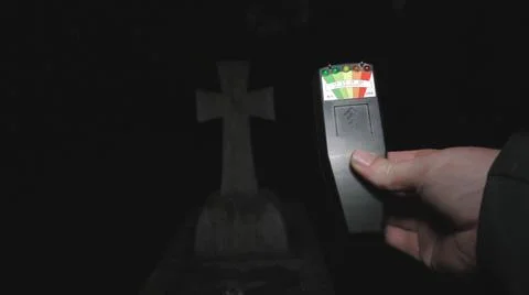 Ghost hunter with K2 Meter Stock Photos