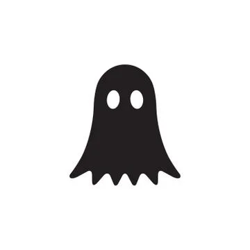 Ghost icon design flat vector Stock Illustration