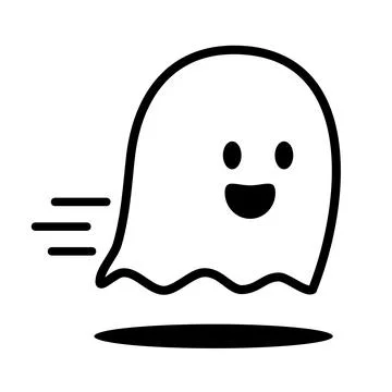 Ghost icon. Doodle ghost Vector Illustration. Stock Illustration