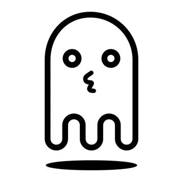 Ghost icon. Doodle ghost Vector Illustration. Illustrazione stock