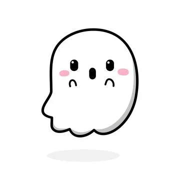 Ghost icon. Doodle ghost Vector Illustration. Illustrazione stock