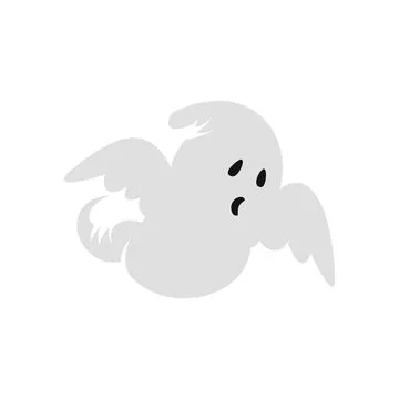 Ghost icon flat Stock Illustration