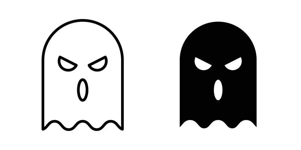 Ghost icon graphic element. web icon set Stock Illustration