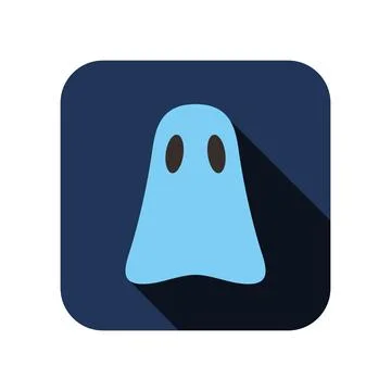 Ghost icon, Halloween flat icon design vector illustration 스톡 일러스트