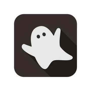 Ghost icon, Halloween flat icon design vector illustration Illustrazione stock
