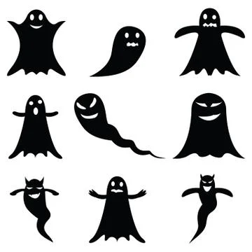 Ghost icon set Stock Illustration