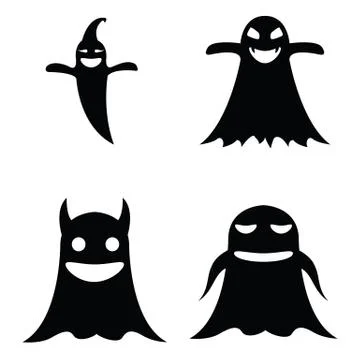 Ghost icon set Stock Illustration