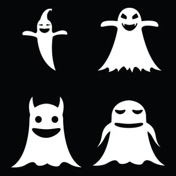Ghost icon set Stock Illustration