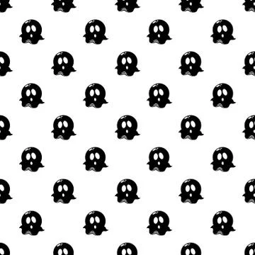Ghost icon, simple black style 库存插图