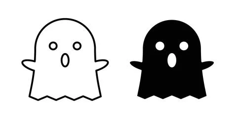 Ghost icon symbol. Flat Vector illustration Stock Illustration