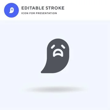 Ghost icon vector, filled flat sign, solid pictogram isolated on white, logo  Stock Illustration