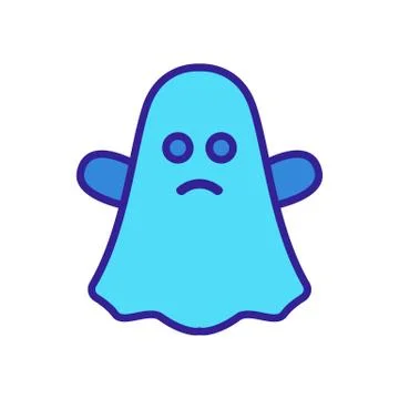 Ghost icon vector. Isolated contour symbol illustration Stock Illustration