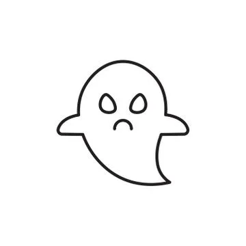 Ghost icon vector on white pattern Stock Illustration