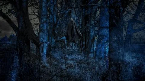 Ghost knight in the tree Stock Photos