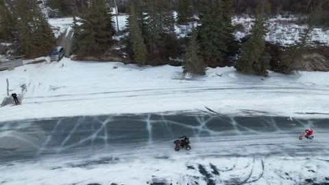 Ghost Lake Ice Drifting, 2022 Stock Footage 231334100