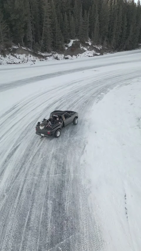 Ghost Lake Ice Drifting, 2023 Stock Footage 231340016
