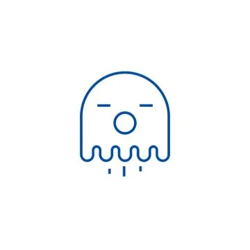 Ghost line icon concept. Ghost flat  vector symbol, sign, outline illustration. Stock Illustration