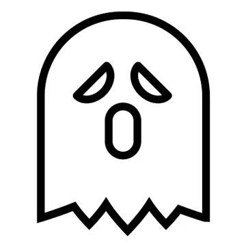 Ghost line icon. Phantom vector illustration isolated on white. Wraith outline Stock-Illustration