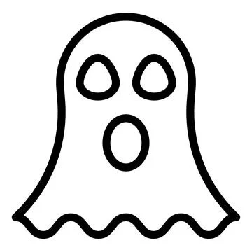 Ghost line icon vector illustration isolated on white background Illustration