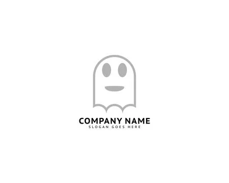 Ghost logo design vector template Stock Illustration