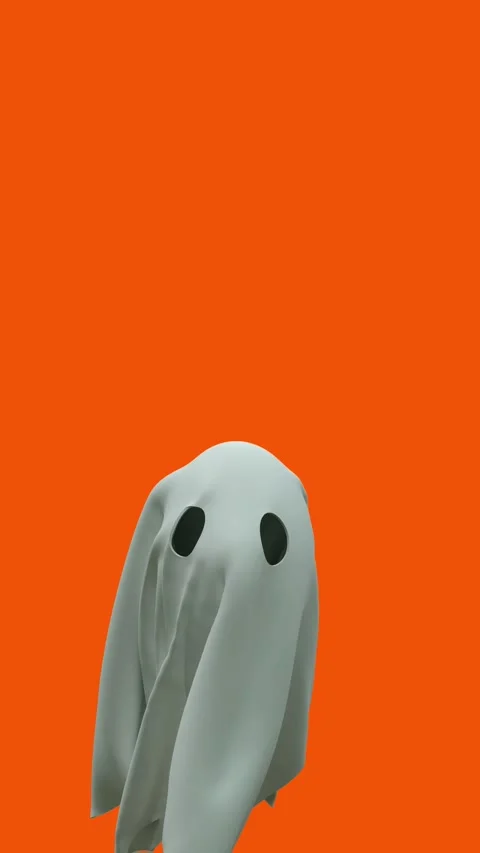 A ghost made with a sheet appears then rushes straight ahead to make a vide.. 스톡 동영상 313921954