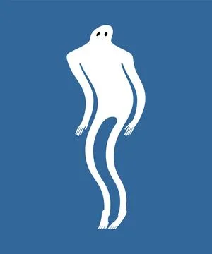 Ghost man isolated. human phantom. Spook Vector illustration Stock Illustration
