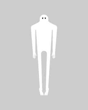 Ghost man isolated. human phantom. Spook Vector illustration Stock-Illustration