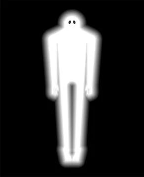 Ghost man isolated. human phantom. Spook Vector illustration Stock-Illustration