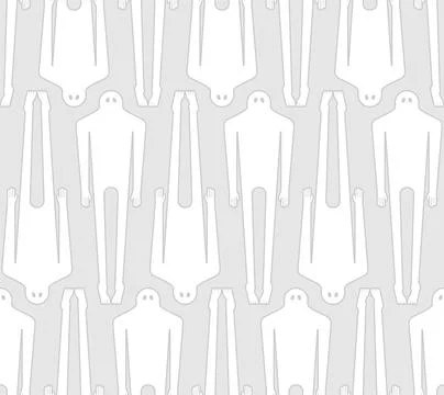 Ghost man Pattern seamless. human phantom Background. Spook Kids fabric ornam Stock-Illustration