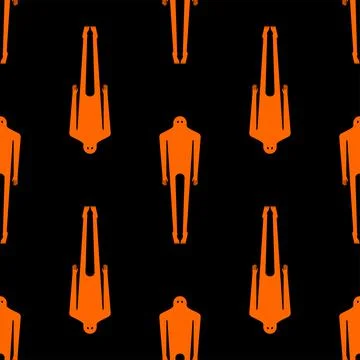 Ghost man Pattern seamless. human phantom Background. Spook Kids fabric ornam Stock-Illustration