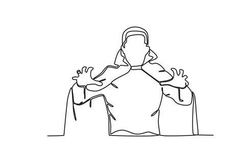 A ghost man in a robe Stock Illustration
