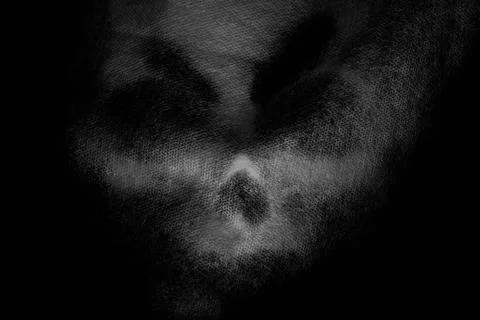 Ghost mask with dark. Stock Photos