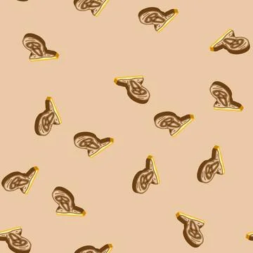 Ghost mask face isometric icon seamless pattern Illustrazione stock