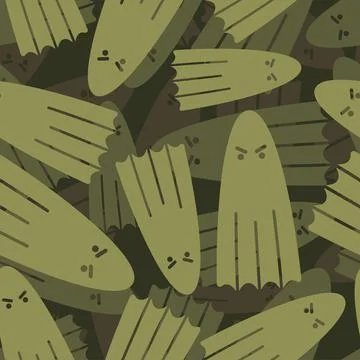 Ghost military Pattern seamless. spook army Background. Protective texture fo Stock Illustration