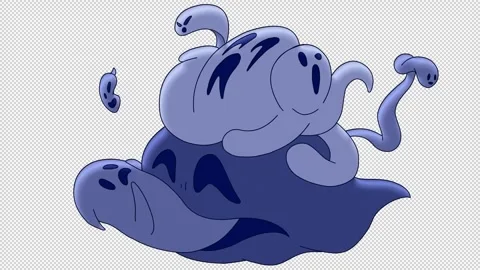 Ghost Mutation - Seamless Animation Loop Stock Footage 284863070