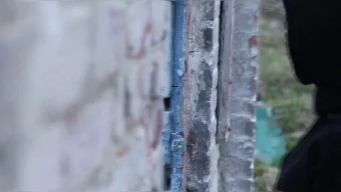 Ghost In An Old Destroyed Factory Stock Footage