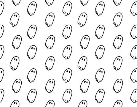 Ghost pattern, line style, on a transparent background. Stock Illustration