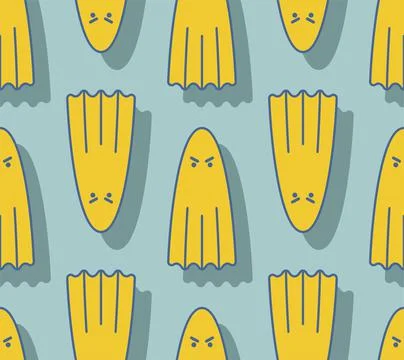 Ghost Pattern seamless. spook Background. halloween texture Illustrazione stock